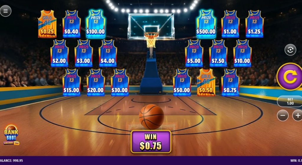 Bank Shot Golden Tap online casino gameplay.