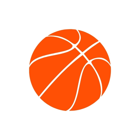 Orange icon showing a basketball