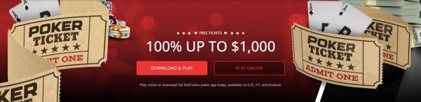 Screenshot of BetOnline poker bonus promotion.