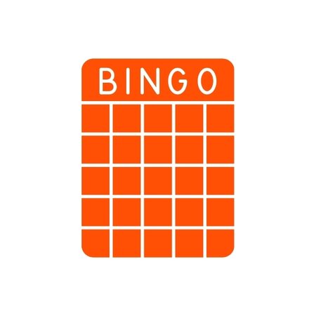 Orange icon showing bingo card.