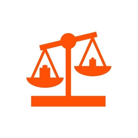 Line shopping icon showing a scales.