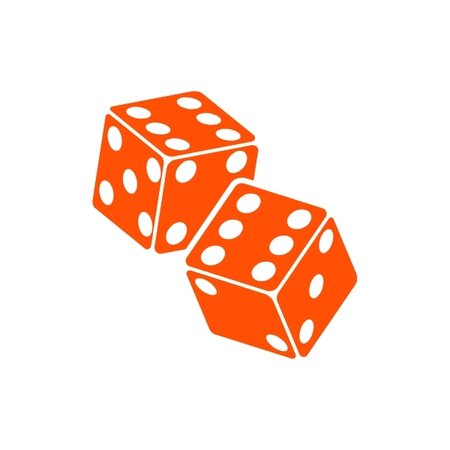 Orange icon showing playing dice