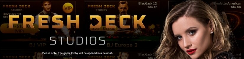 Screenshot of DuckyLuck live dealer roulette provider Fresh Deck Studios.