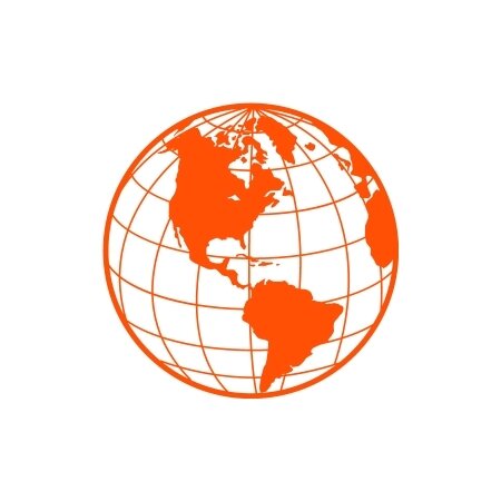 Orange icon showing the planet
