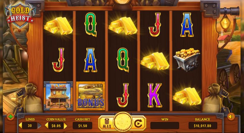 Gold Heist online slot gameplay.