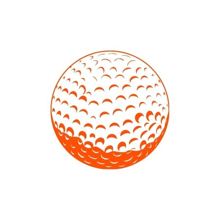Orange icon showing golf ball