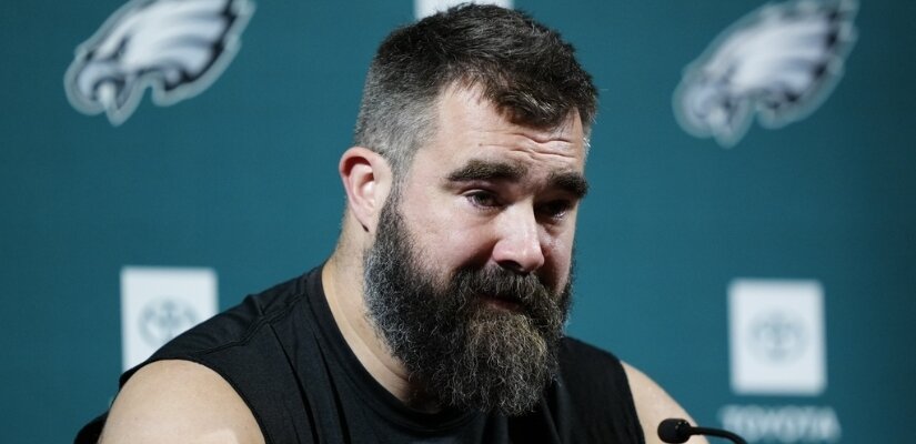Jason Kelce announces his retirement at a press conference on March 4th, 2024.