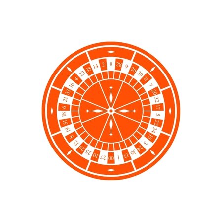 Orange roulette icon showing a roulette wheel