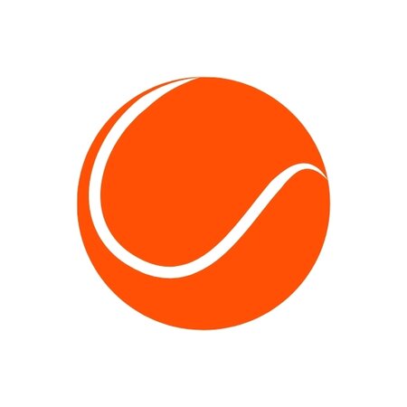 Orange icon showing a tennis ball