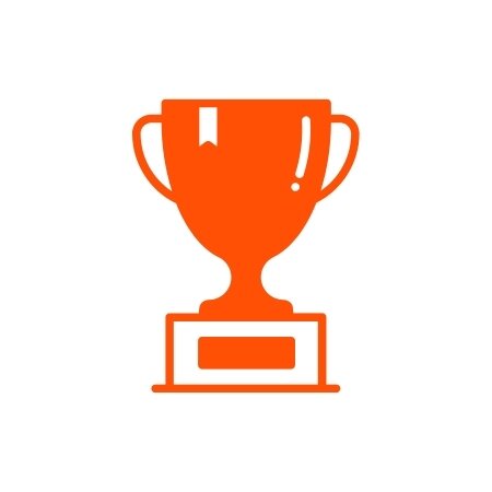 Orange tournament icon showing a trophy.