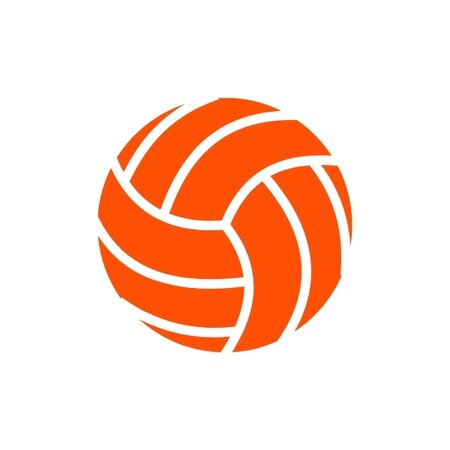 Orange icon showing a volleyball