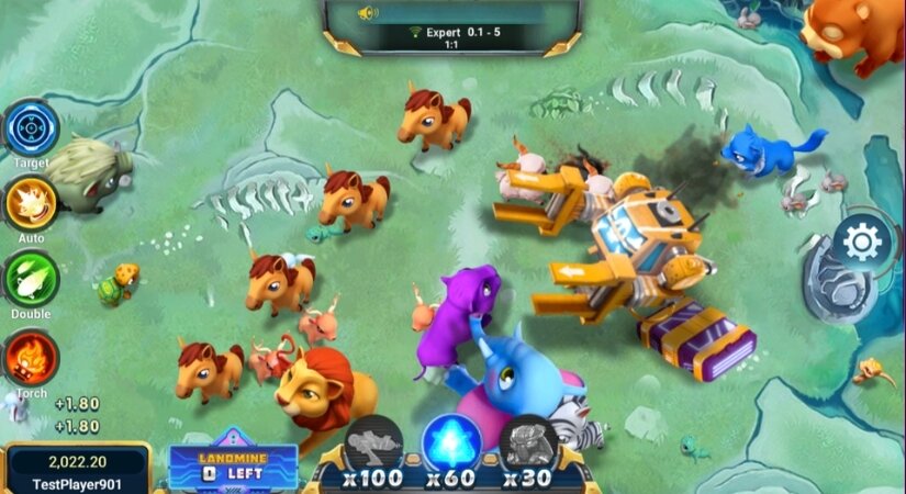 Screenshot of Alien Hunter gameplay.