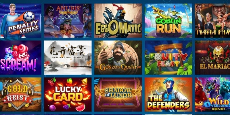 Screenshot of Anonym slot game tiles.