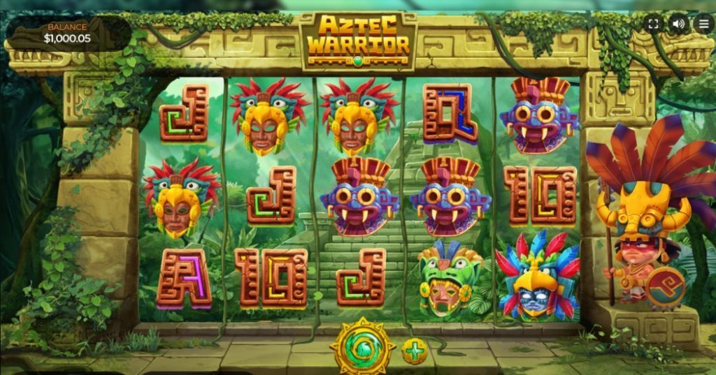 Aztec Warrior medium volatility slot gameplay.