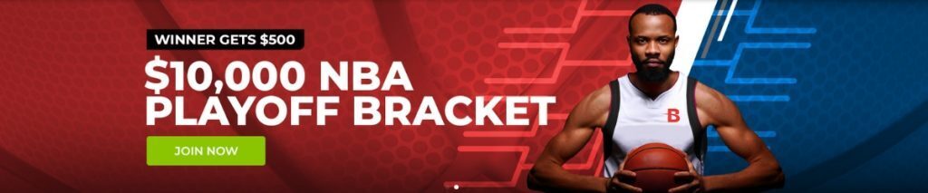 BetOnline NBA playoff bracket challenge header.