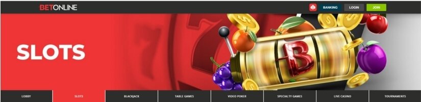 BetOnline slots banner.