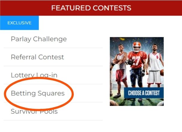 Screenshot of the BetUS Featured Contests.