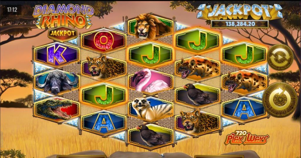 Diamond Rhino Jackpot slots gameplay
