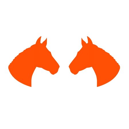 Orange icon showing two horses facing each other.
