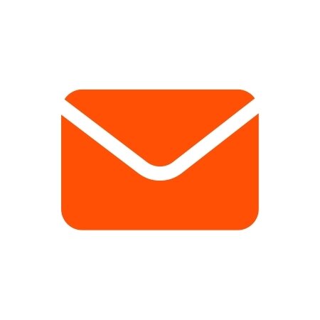 Orange email icon.