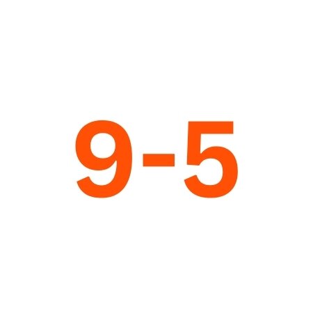 Orange icon showing fractional winner odds of 9-5.