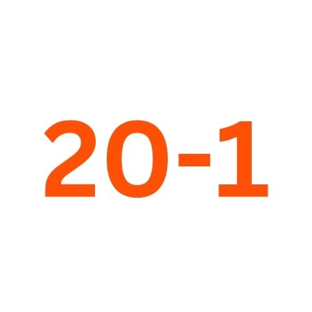Orange icon showing 20-1 fractional odds.