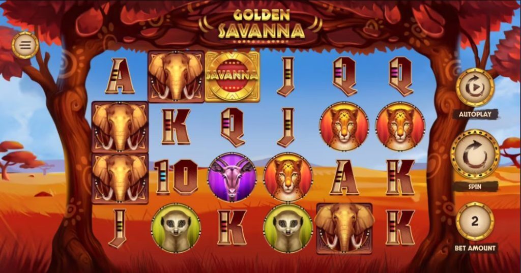 Golden Savanna Hot Drop Jackpots slots gameplay.