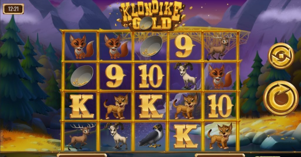Klondike Gold medium volatility slot gameplay.