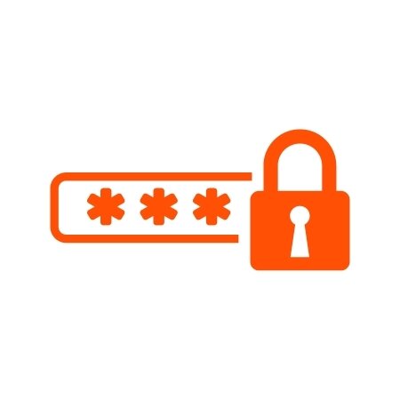 Orange password icon