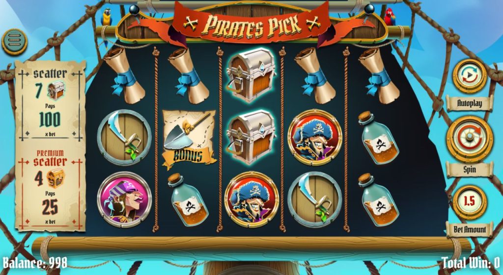 Pirates Pick online slot gameplay.