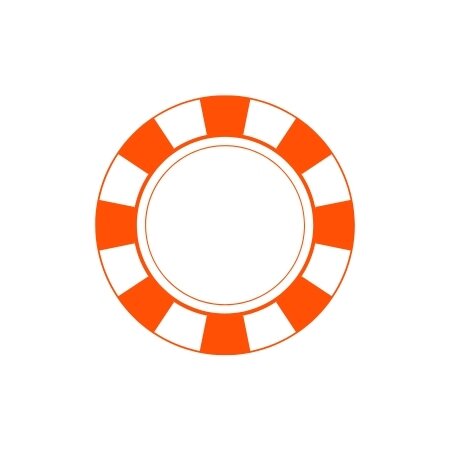 Orange icon showing a single poker chip.