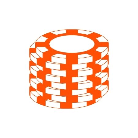 Orange icon showing a stack of poker chips.
