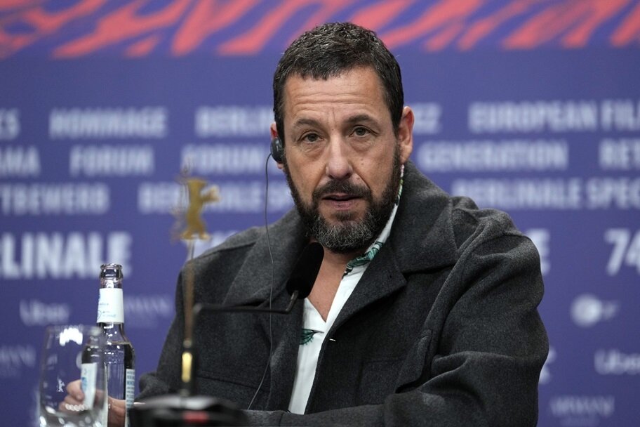 Adam Sandler at a press conference