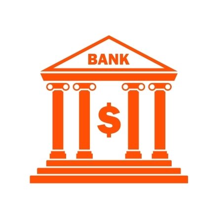 Orange banking icon (larger)