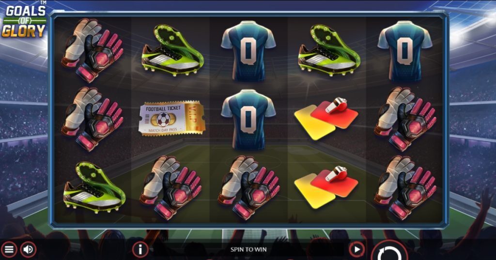 Goals of Glory Olympic slots gameplay.