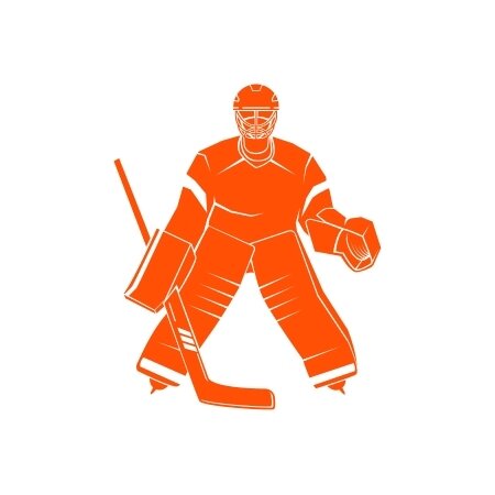 Orange NHL goalie icon