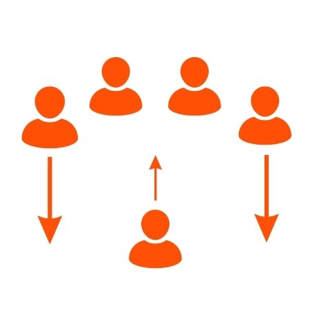 Orange tactics icon.