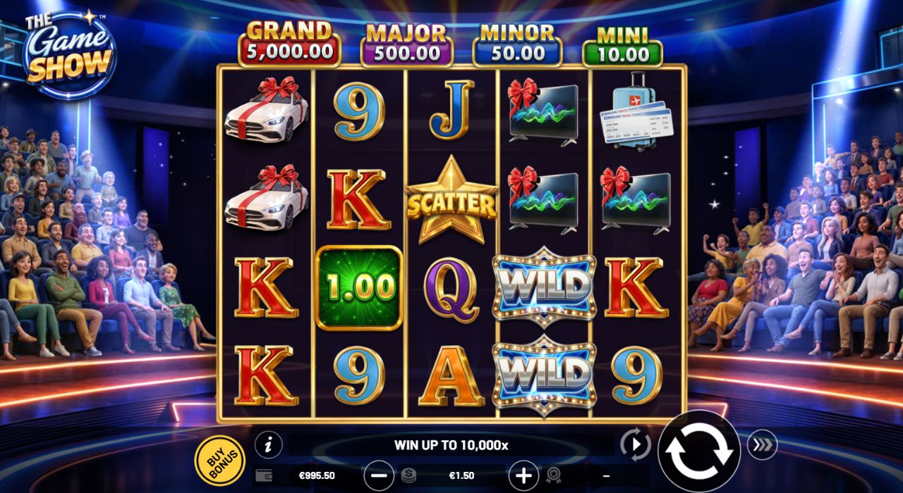 The Game Show online slot gameplay.