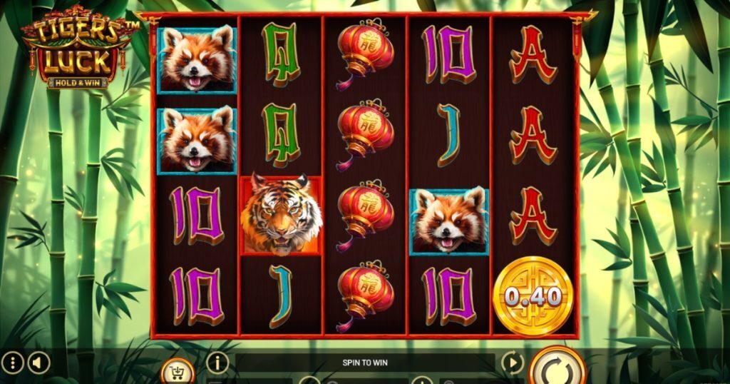 Tiger's Luck high volatility slot gameplay.