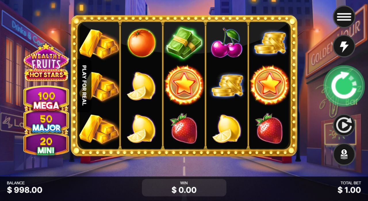 Wealthy Fruits - Hot Stars online slot gameplay.