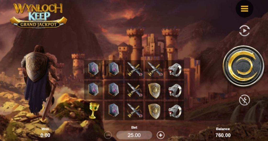 Wynloch Keep high volatility slot gameplay.