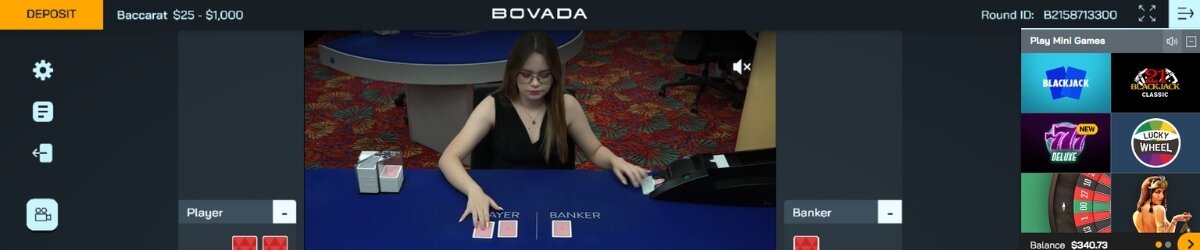 Bovada live dealer baccarat