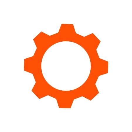 Orange cog icon