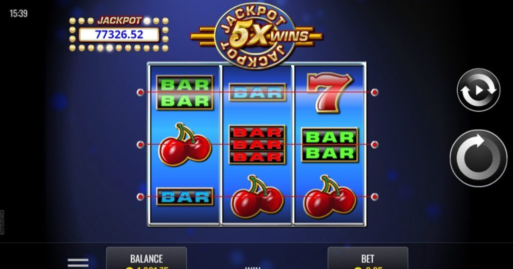 Five Times Wins slots gameplay