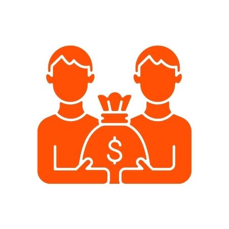 Orange pari-mutuel betting icon