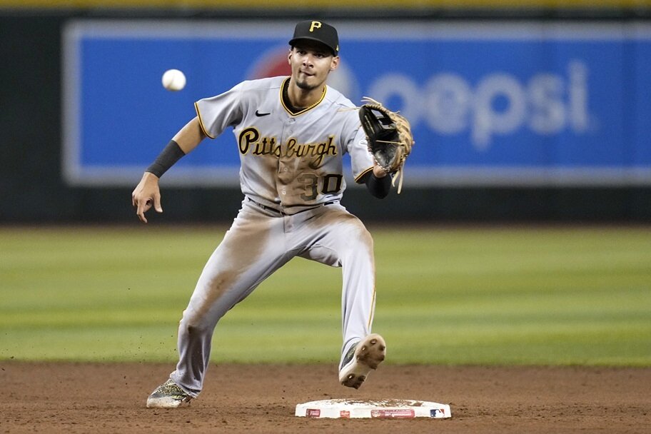 Tucupita Marcano fields a ball at second base