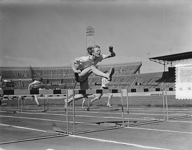 Fanny Blankers-Koen at the 1948 London Olympics.