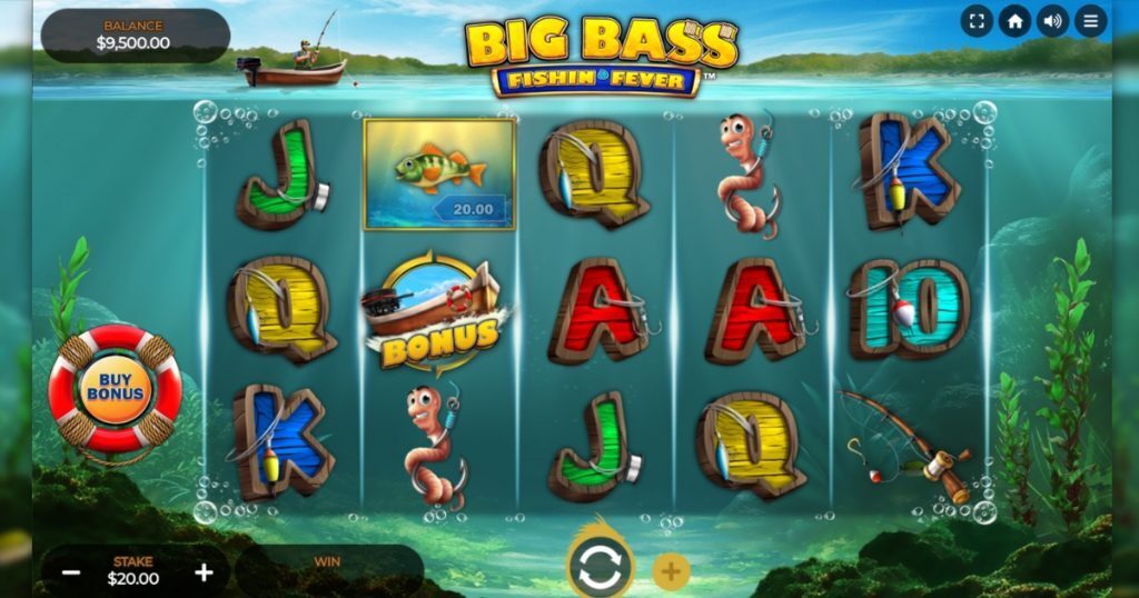 Big Bass Fishin Fever summer slot gameplay.