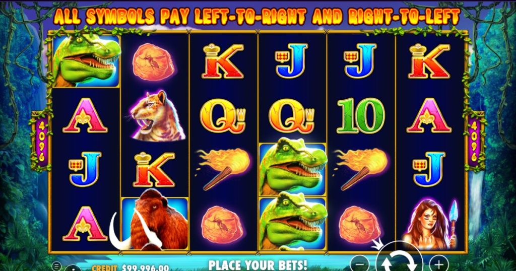 Jurassic Giants online slot gameplay.
