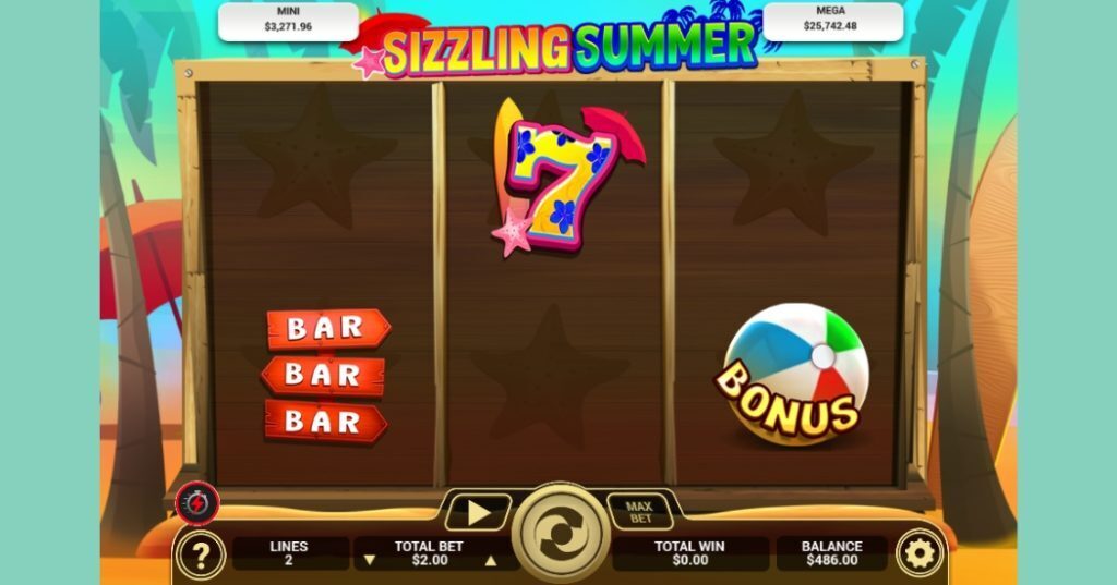 Sizzling Summer slot gameplay.